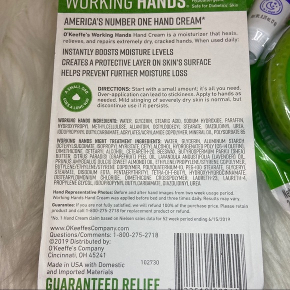 2 O’Keeffe’s Working Hands hand & night cream - Picture 3 of 3